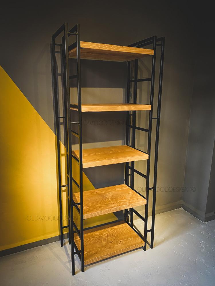 Iron frame bookcase