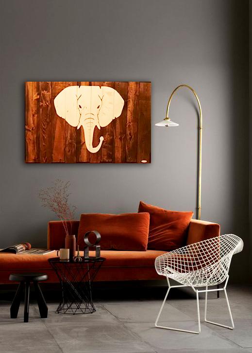 Elephant portrait table