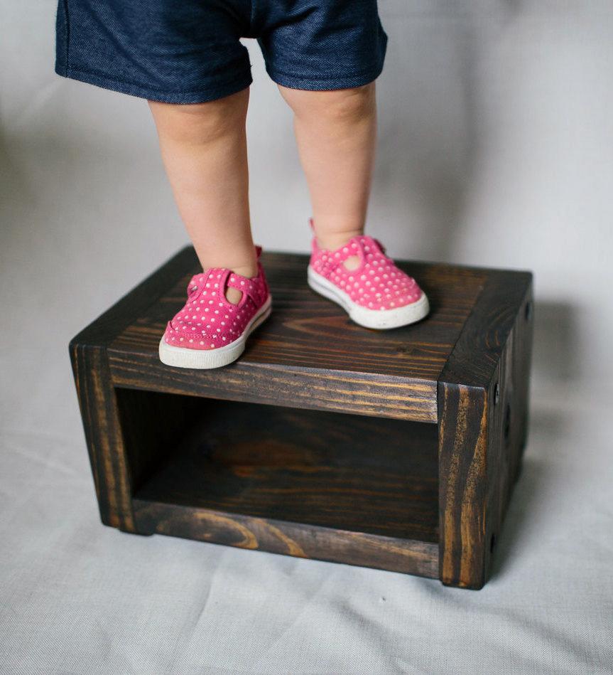 Wooden step stool