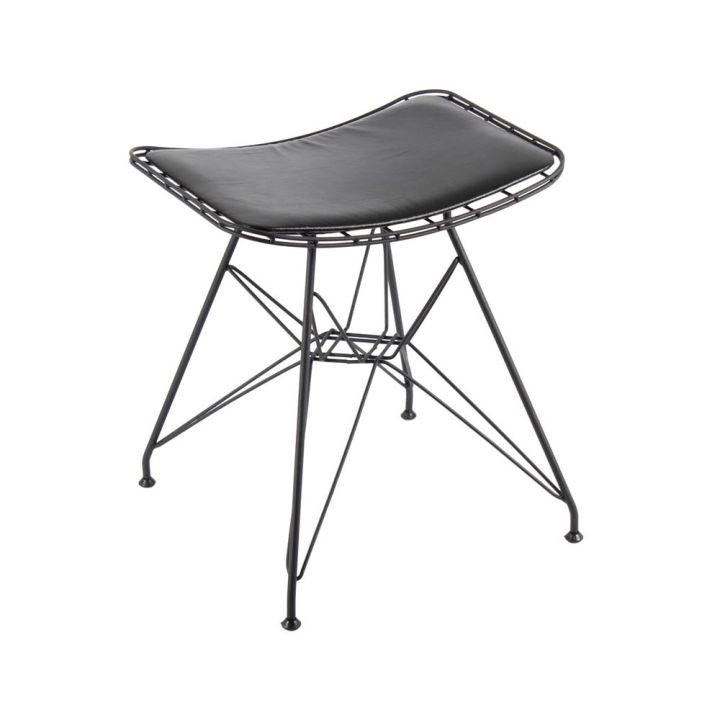 Wire stool black