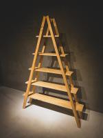 Wooden stairway rack