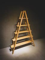 Wooden stairway rack