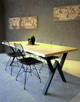 Industrial dining table