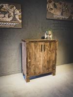 Rustic bottle cabinet